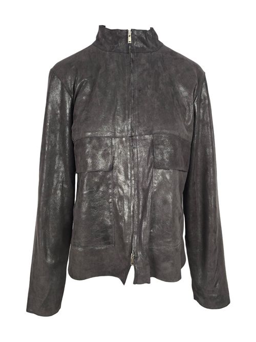 giubbotto donna in pelle blu V Lab | 2608-DOLLY020